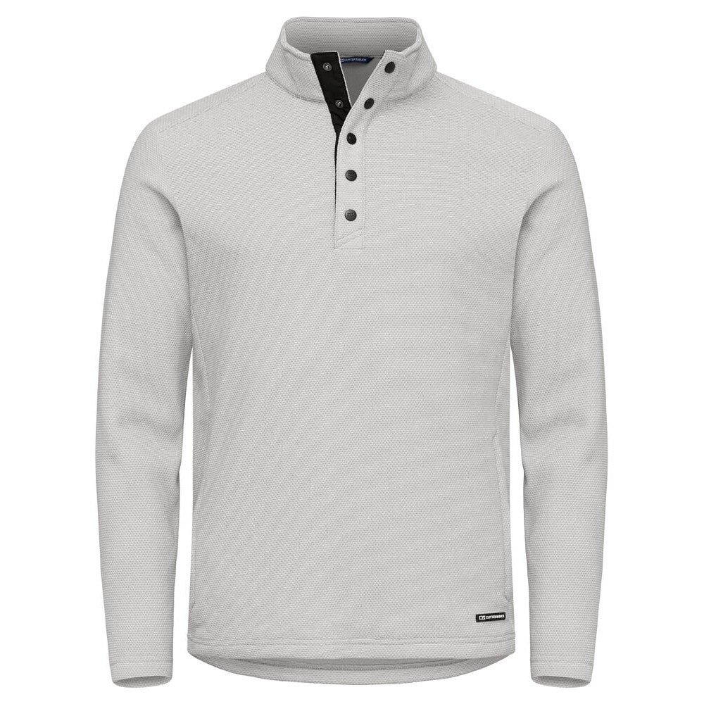 Silver - Front - Cutter & Buck Mens Hunts Point Fleece Top