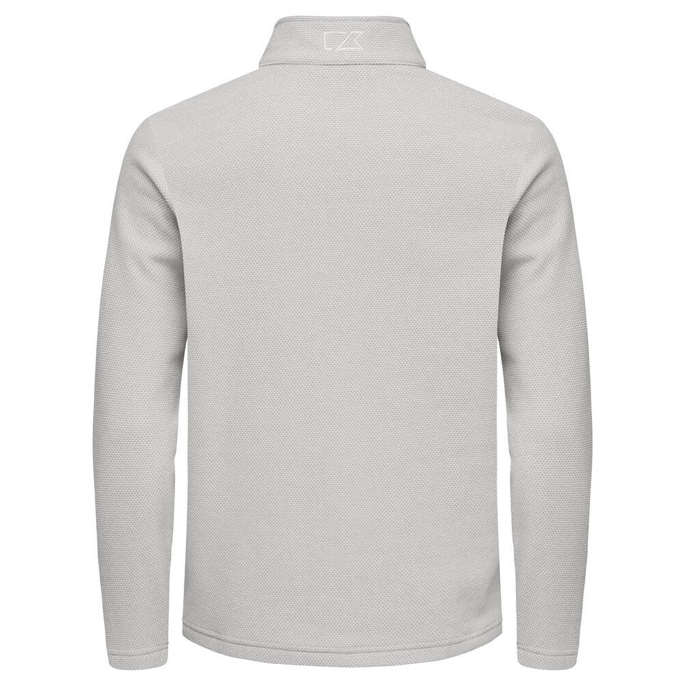 Silver - Back - Cutter & Buck Mens Hunts Point Fleece Top