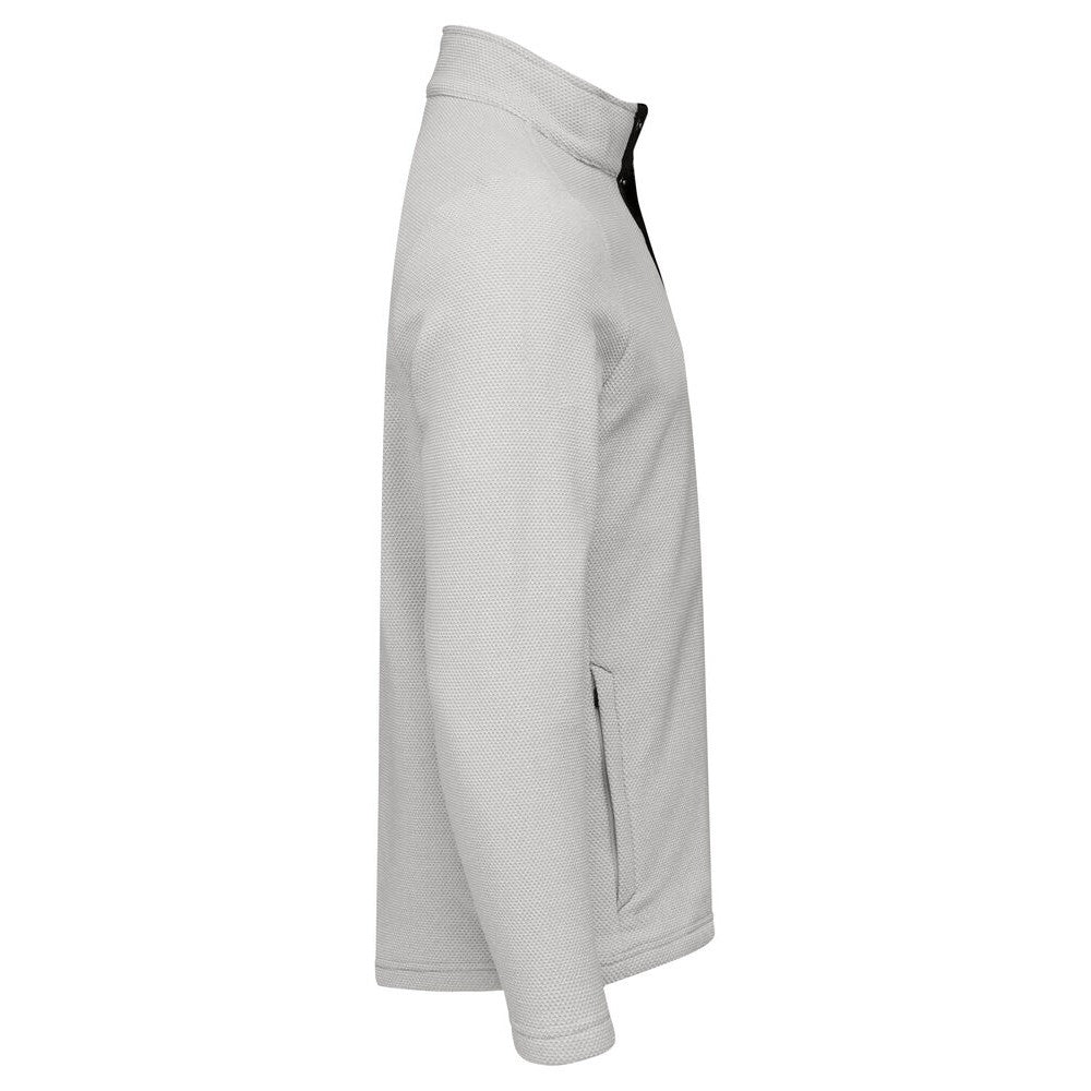 Silver - Side - Cutter & Buck Mens Hunts Point Fleece Top