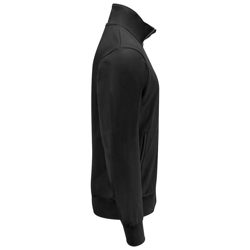 Black - Side - Projob Mens Plain Full Zip Sweatshirt