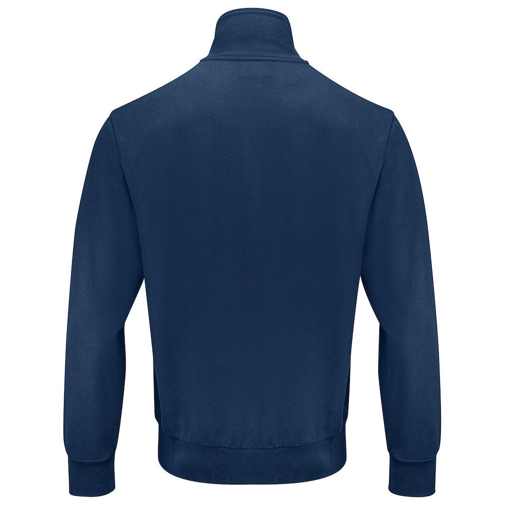 Navy - Back - Projob Mens Plain Full Zip Sweatshirt