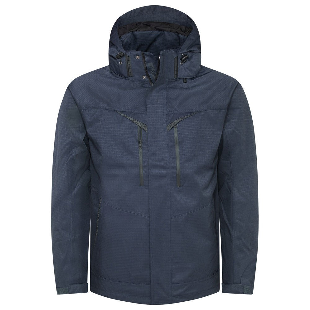 Navy - Front - Projob Mens Functional Padded Jacket