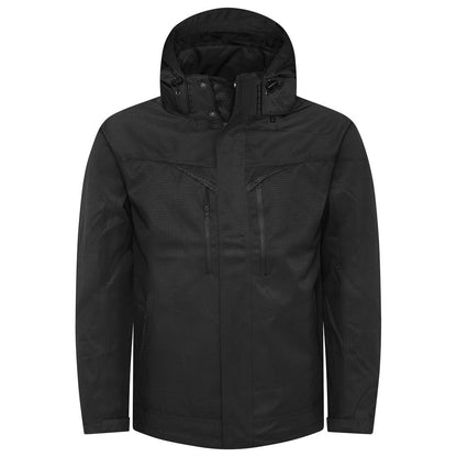 Black - Front - Projob Mens Functional Padded Jacket