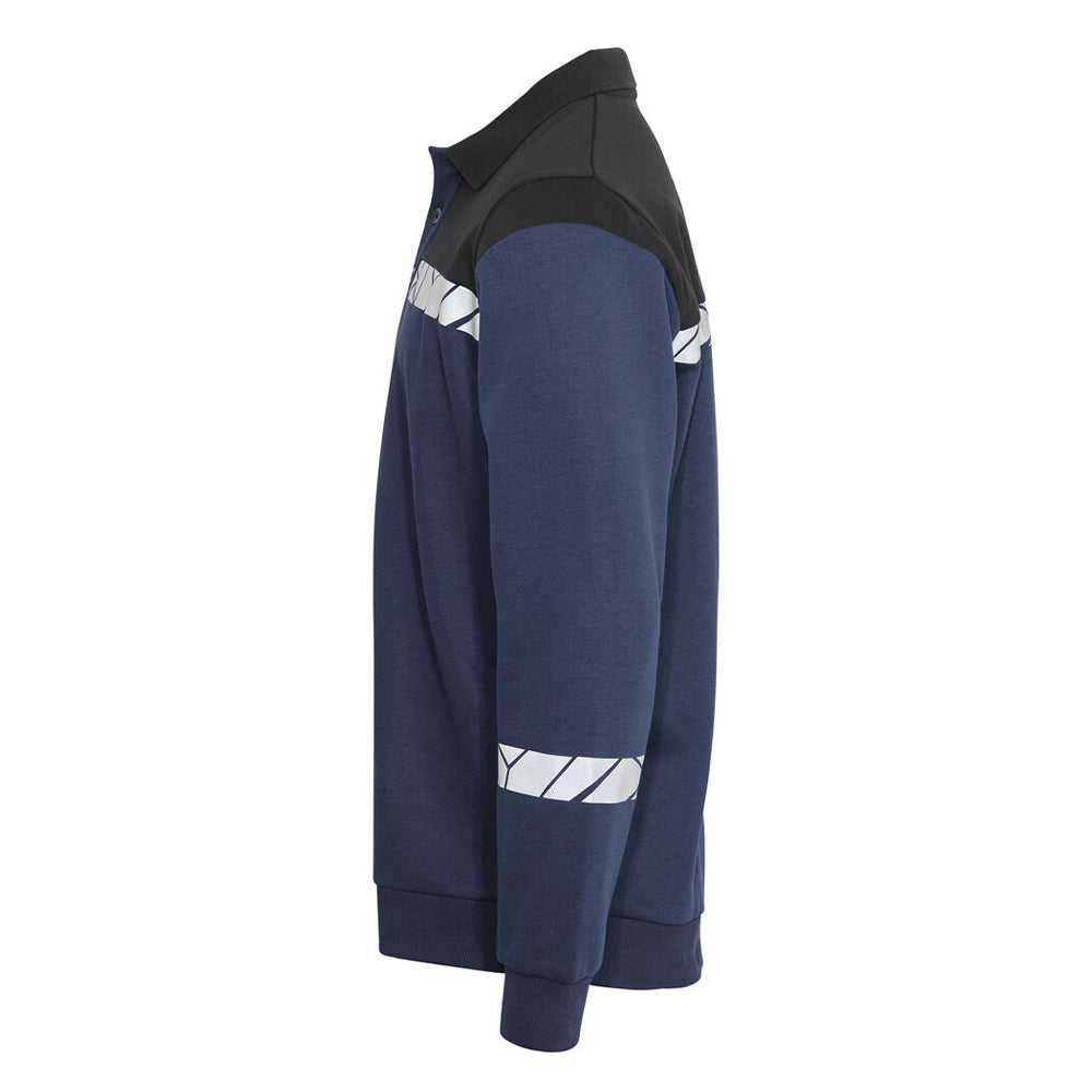 Navy-Black - Lifestyle - Projob Mens Progression Hi-Vis Polo Sweatshirt