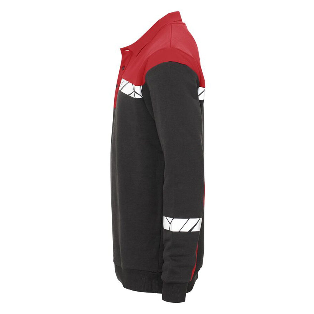 Black-Red - Lifestyle - Projob Mens Progression Hi-Vis Polo Sweatshirt