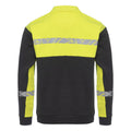 Black-Yellow - Back - Projob Mens Progression Hi-Vis Polo Sweatshirt