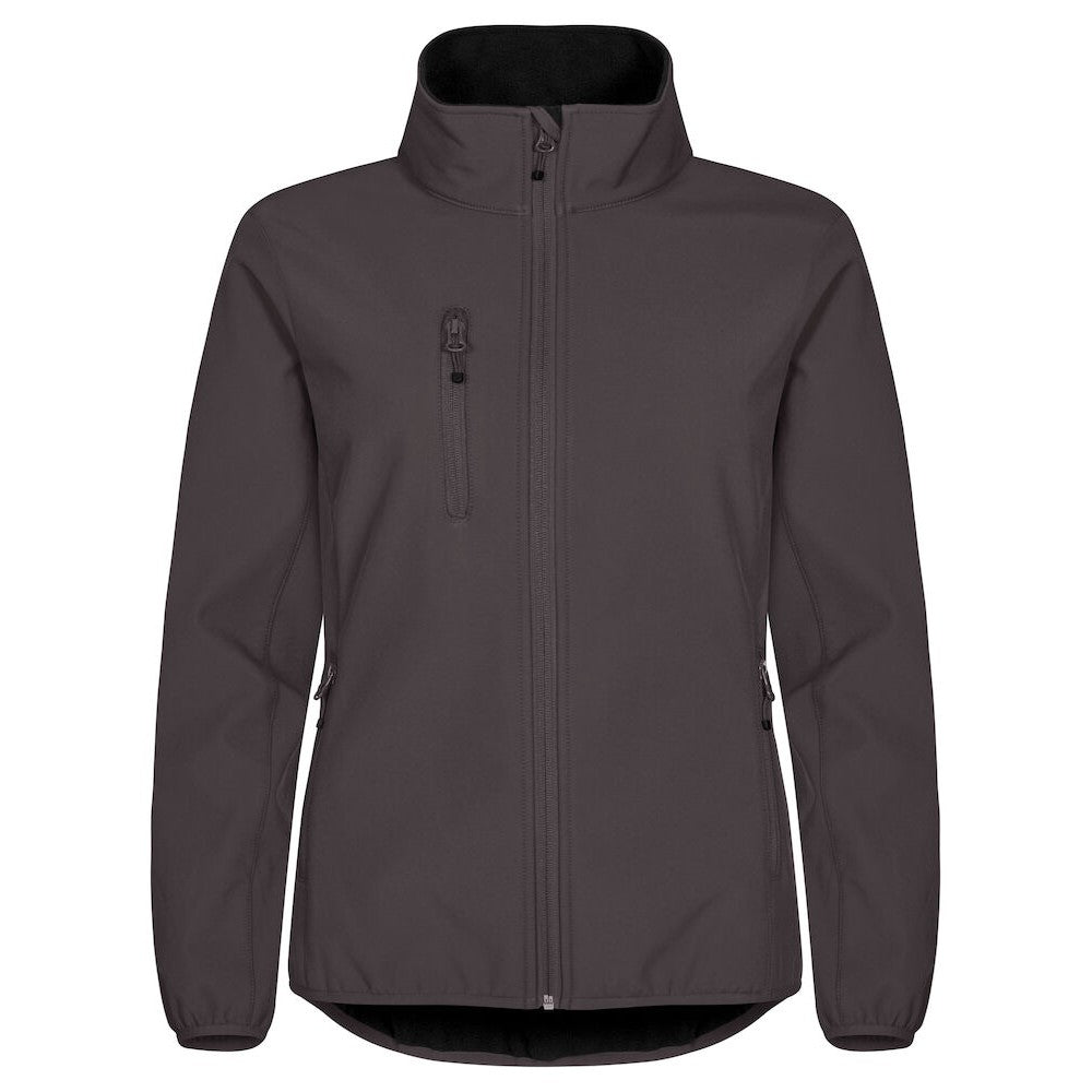 Dark Grey - Front - Clique Womens-Ladies Classic Soft Shell Jacket