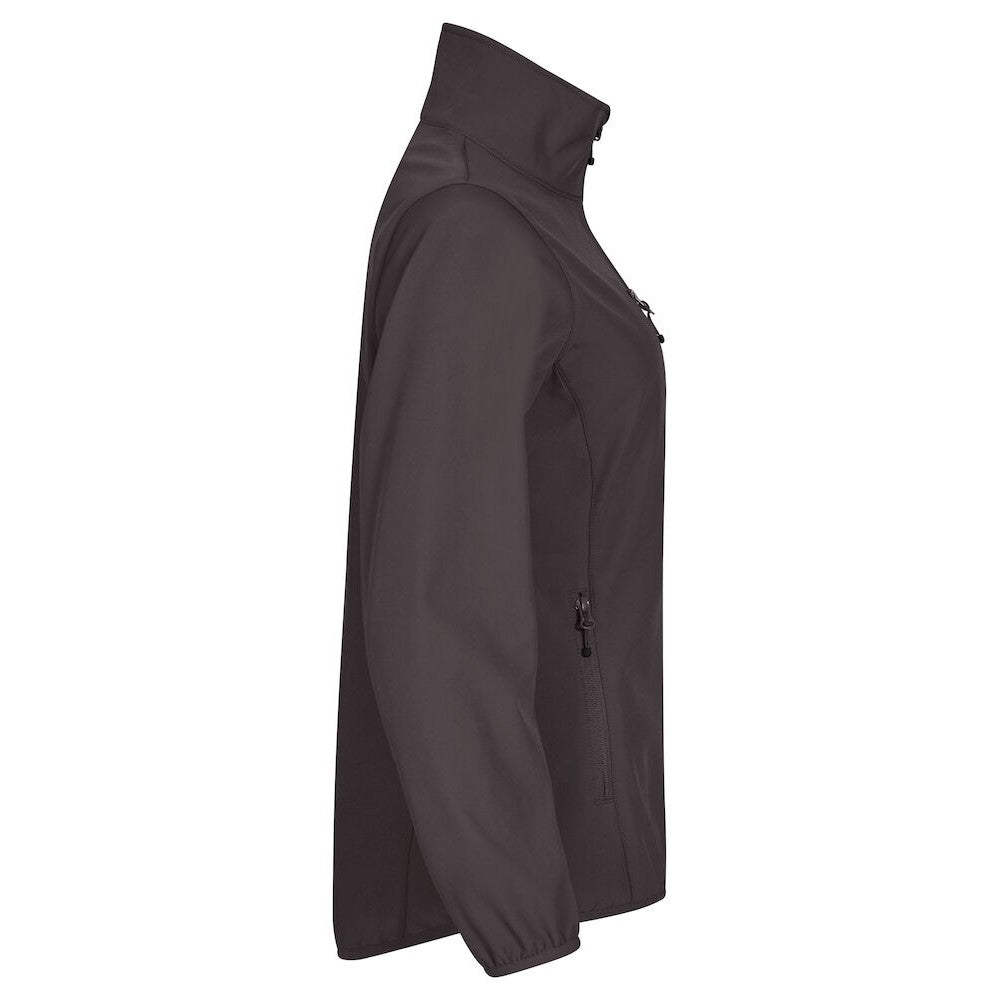 Dark Grey - Side - Clique Womens-Ladies Classic Soft Shell Jacket