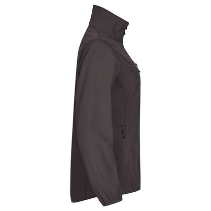 Dark Grey - Side - Clique Womens-Ladies Classic Soft Shell Jacket