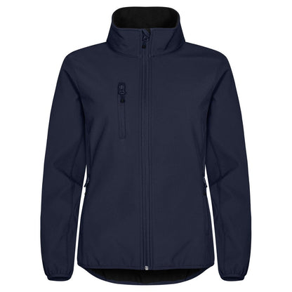 Dark Navy - Front - Clique Womens-Ladies Classic Soft Shell Jacket