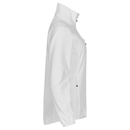 White - Side - Clique Womens-Ladies Classic Soft Shell Jacket