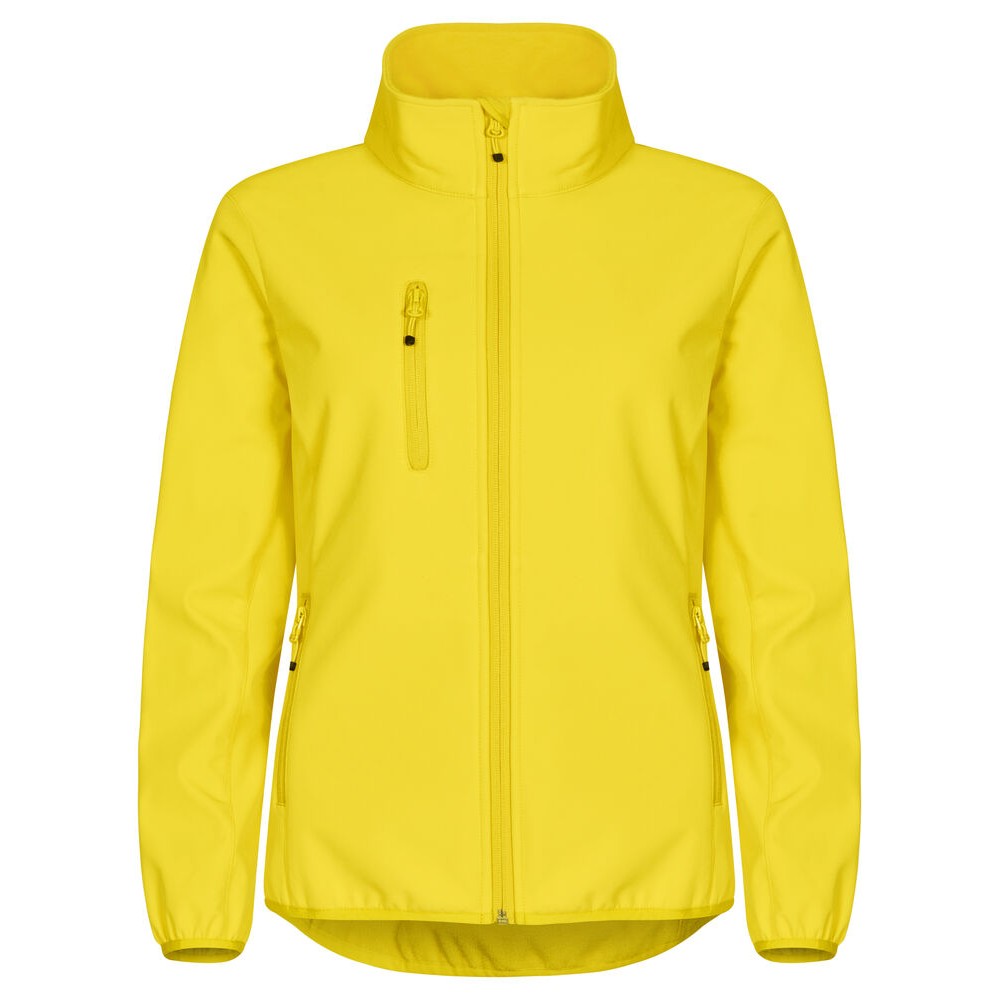 Yellow - Front - Clique Womens-Ladies Classic Soft Shell Jacket