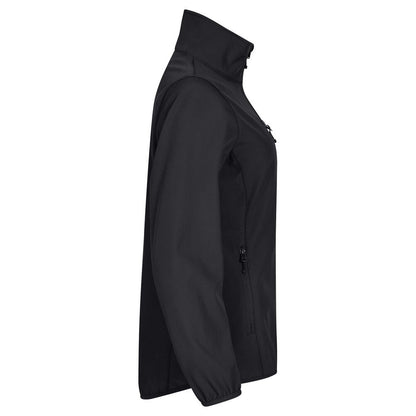 Black - Side - Clique Womens-Ladies Classic Soft Shell Jacket