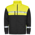 Black-Yellow - Front - Projob Mens Progression Quilted Lightweight Padded Jacket