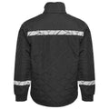 Black - Back - Projob Mens Progression Quilted Lightweight Padded Jacket