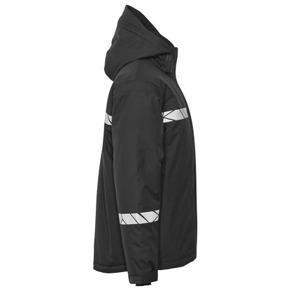 Black - Side - Projob Mens Progression High-Vis Padded Soft Shell Jacket