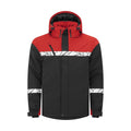 Black-Red - Front - Projob Mens Progression High-Vis Padded Soft Shell Jacket