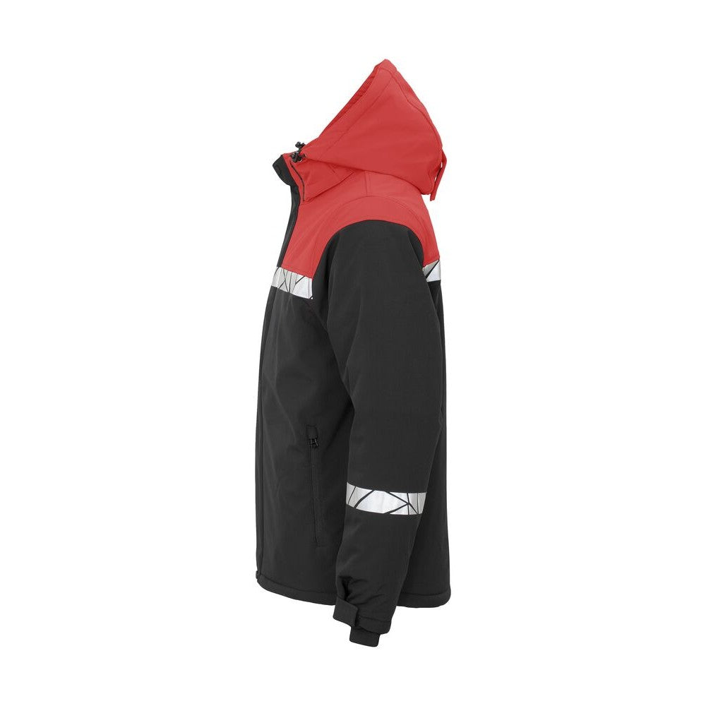 Black-Red - Lifestyle - Projob Mens Progression High-Vis Padded Soft Shell Jacket