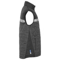 Grey-Black - Side - Projob Mens 7700 Progression Gilet
