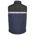 Navy-Black - Back - Projob Mens 7700 Progression Gilet