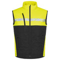 Black-Yellow - Front - Projob Mens 7700 Progression Gilet