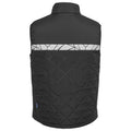 Black - Back - Projob Mens 7700 Progression Gilet