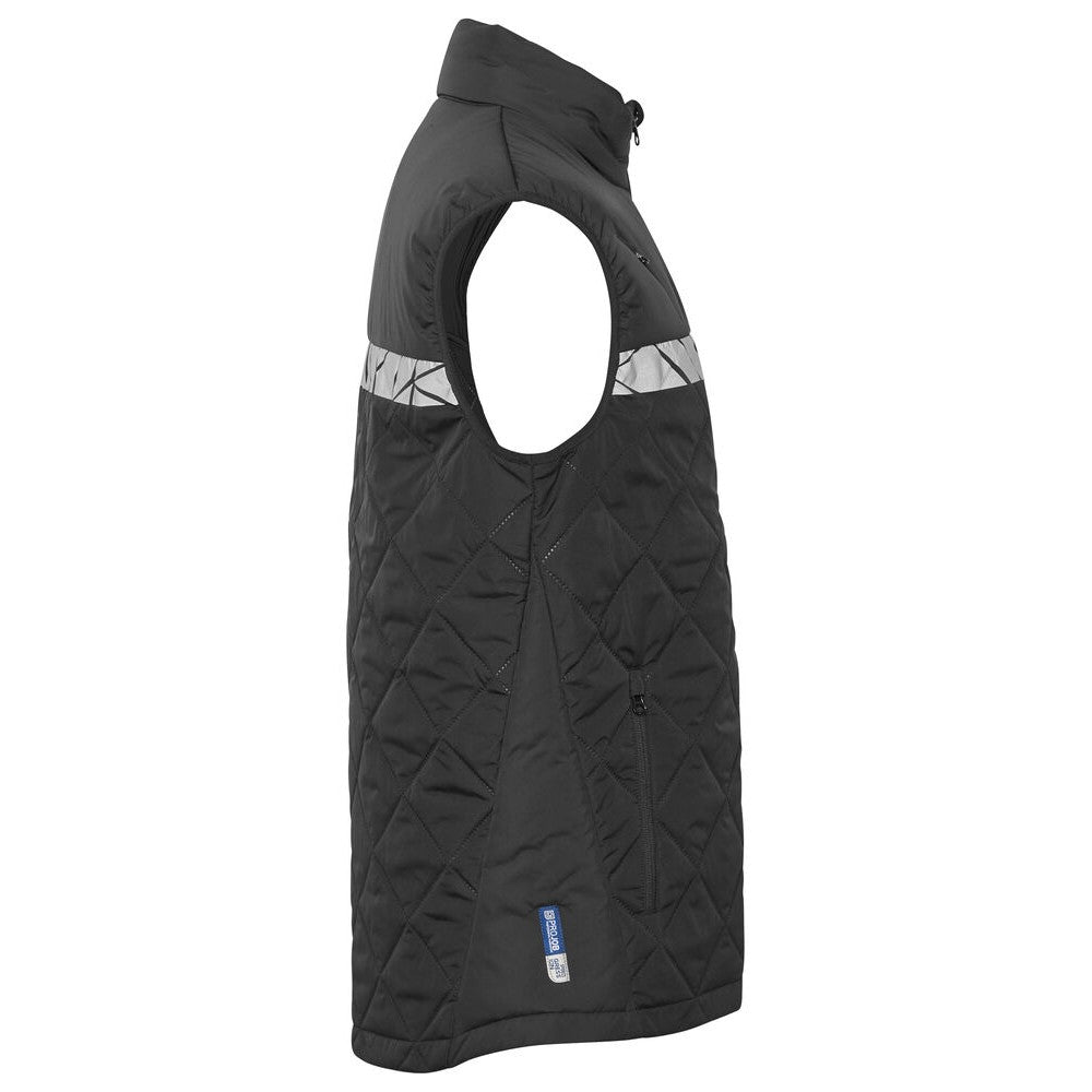 Black - Side - Projob Mens 7700 Progression Gilet