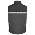 Grey-Black - Back - Projob Mens 7700 Progression Gilet