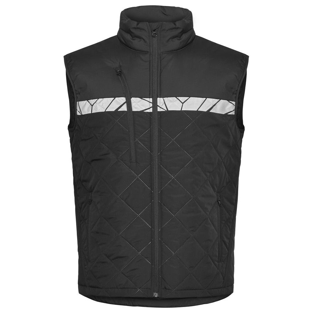 Black - Front - Projob Mens 7700 Progression Gilet