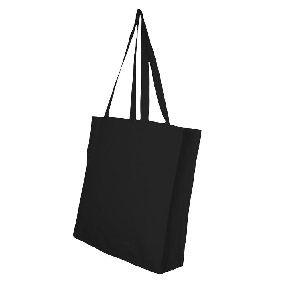 Black - Back - United Bag Store Recycled Cotton Gusseted Tote Bag