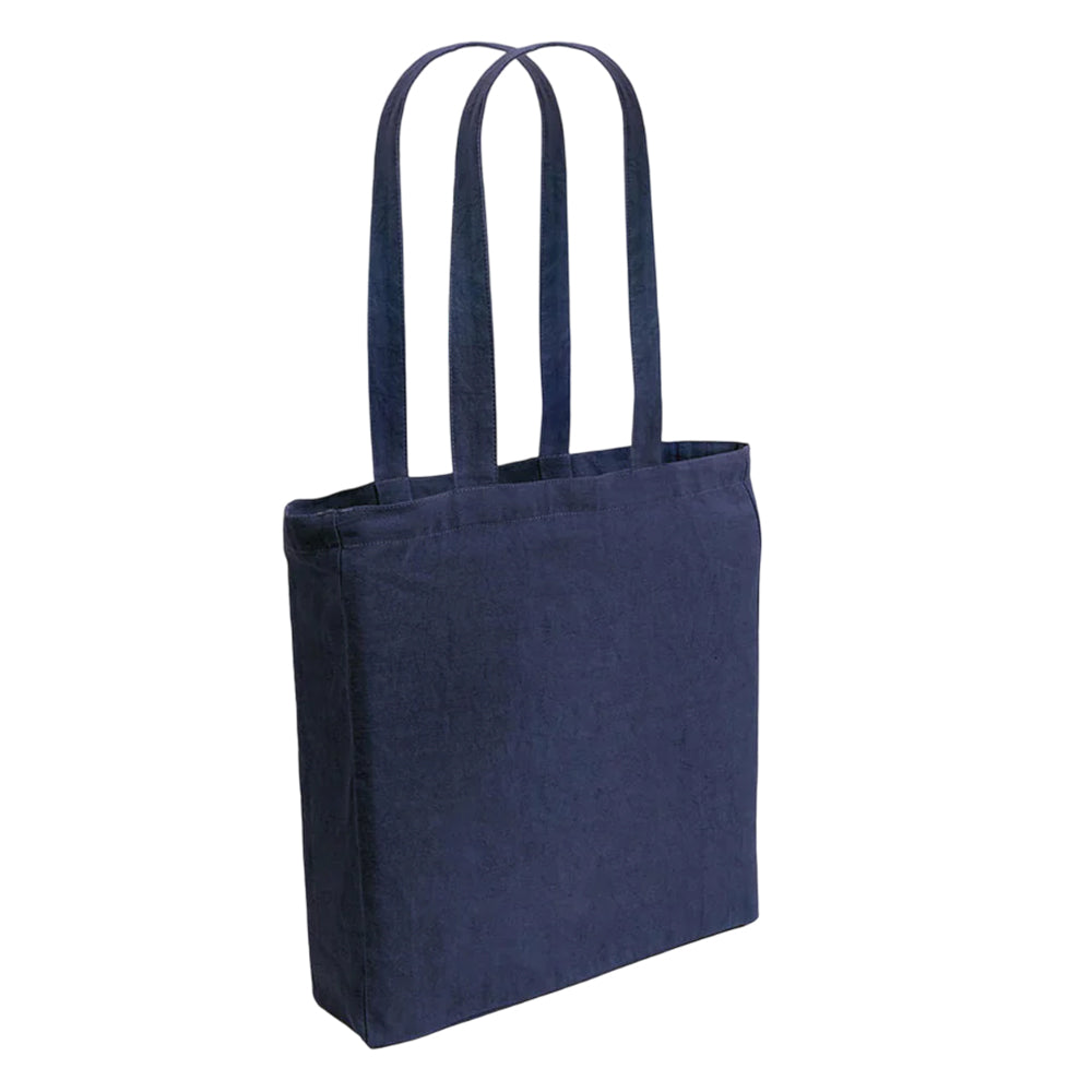 Navy - Front - United Bag Store Recycled Cotton Gusseted Tote Bag