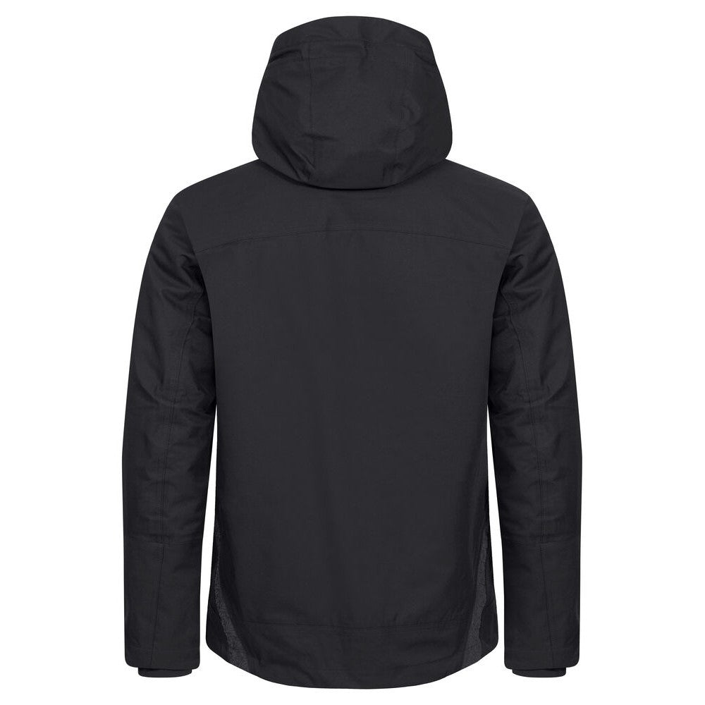 Black - Back - Projob Mens Functional 3 in 1 Jacket