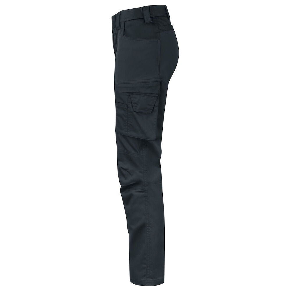 Black - Side - Projob Womens-Ladies Stretch Cargo Trousers
