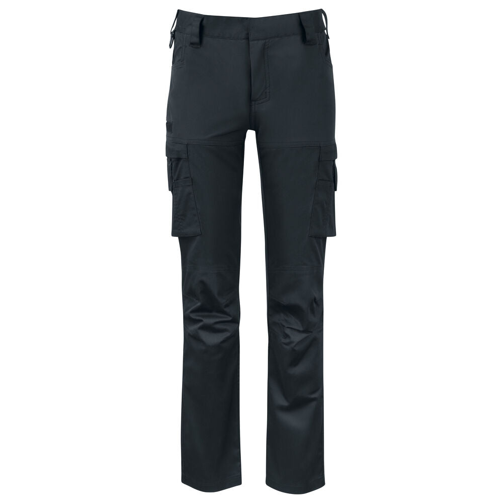 Black - Front - Projob Womens-Ladies Stretch Cargo Trousers