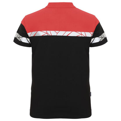 Black-Red - Back - Projob Mens Progression Pique Polo Shirt