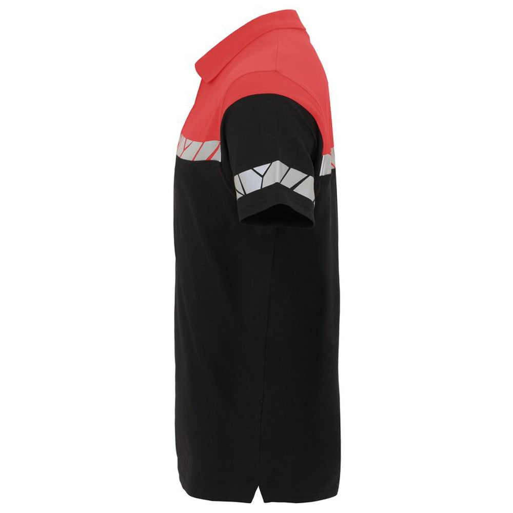Black-Red - Lifestyle - Projob Mens Progression Pique Polo Shirt