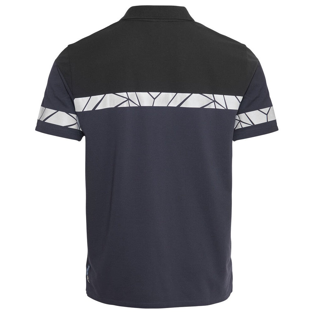 Navy-Black - Back - Projob Mens Progression Pique Polo Shirt