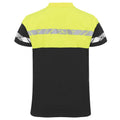 Black-Yellow - Back - Projob Mens Progression Pique Polo Shirt