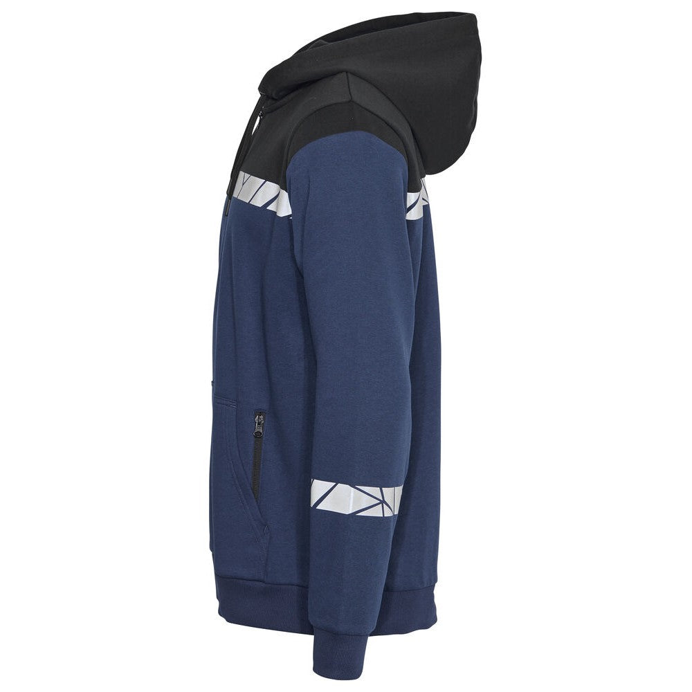 Navy-Black - Lifestyle - Projob Mens Progression Half Zip Hoodie