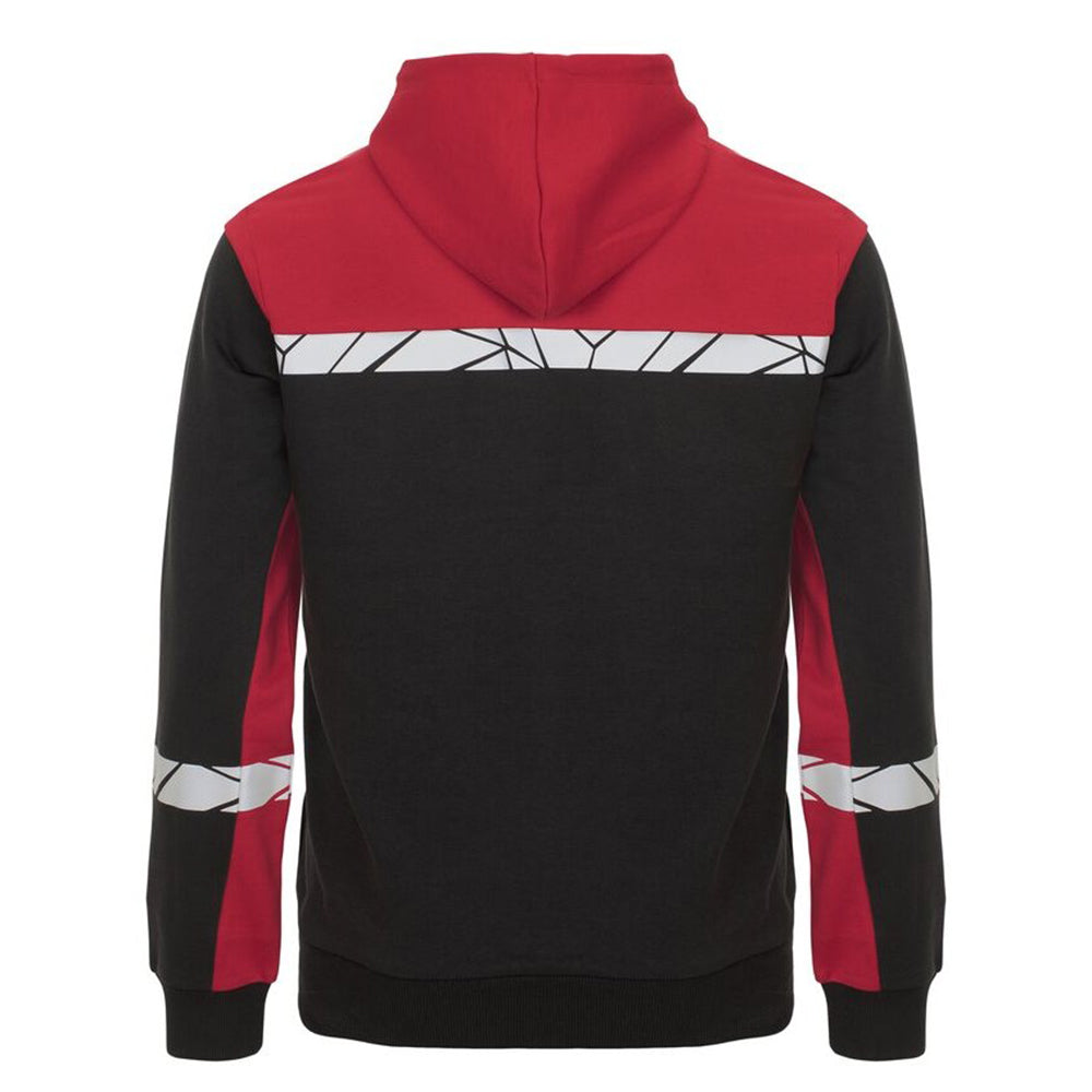 Black-Red - Back - Projob Mens Progression Half Zip Hoodie