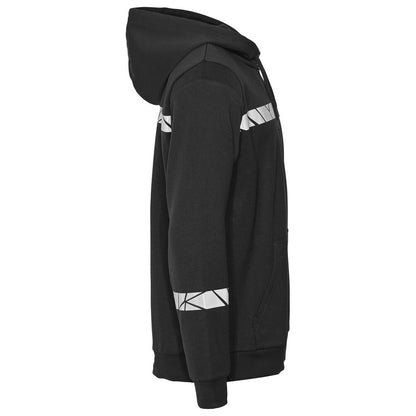Black - Side - Projob Mens Progression Half Zip Hoodie
