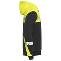 Black-Yellow - Side - Projob Mens Progression Half Zip Hoodie