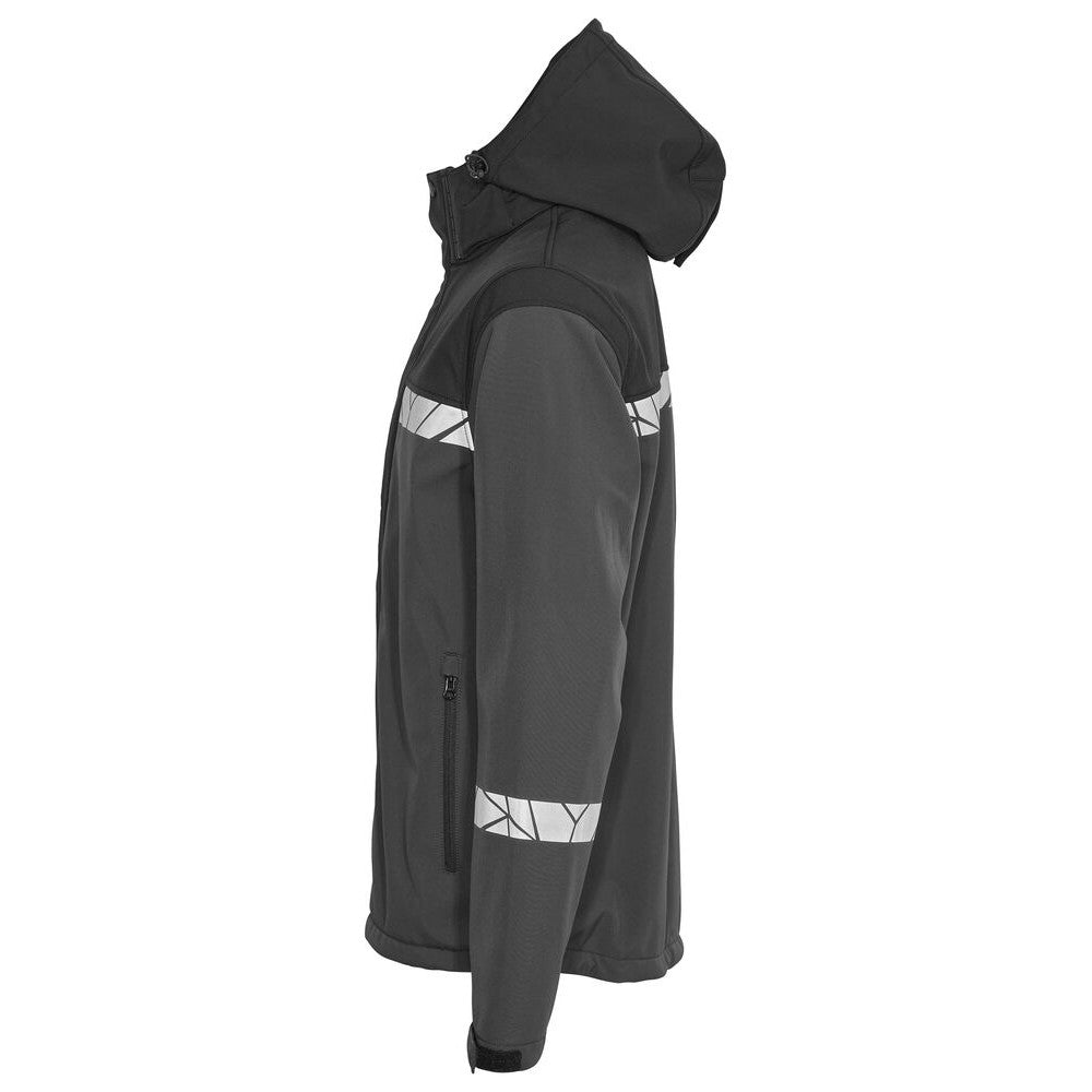 Grey-Black - Lifestyle - Projob Mens Progression Soft Shell Jacket