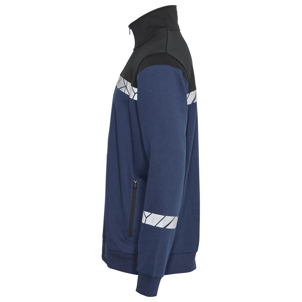 Navy-Black - Lifestyle - Projob Mens Progression Half Zip Sweatshirt