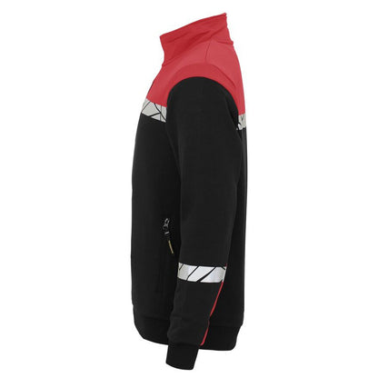 Black-Red - Lifestyle - Projob Mens Progression Half Zip Sweatshirt