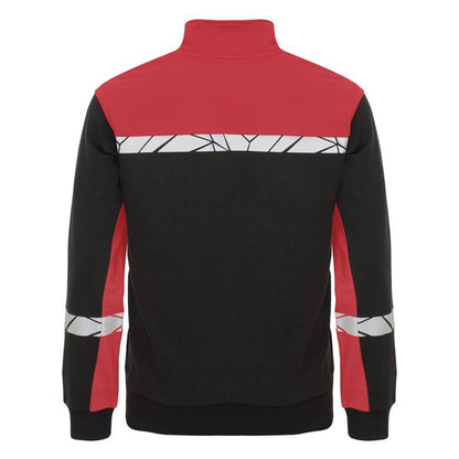 Black-Red - Back - Projob Mens Progression Half Zip Sweatshirt