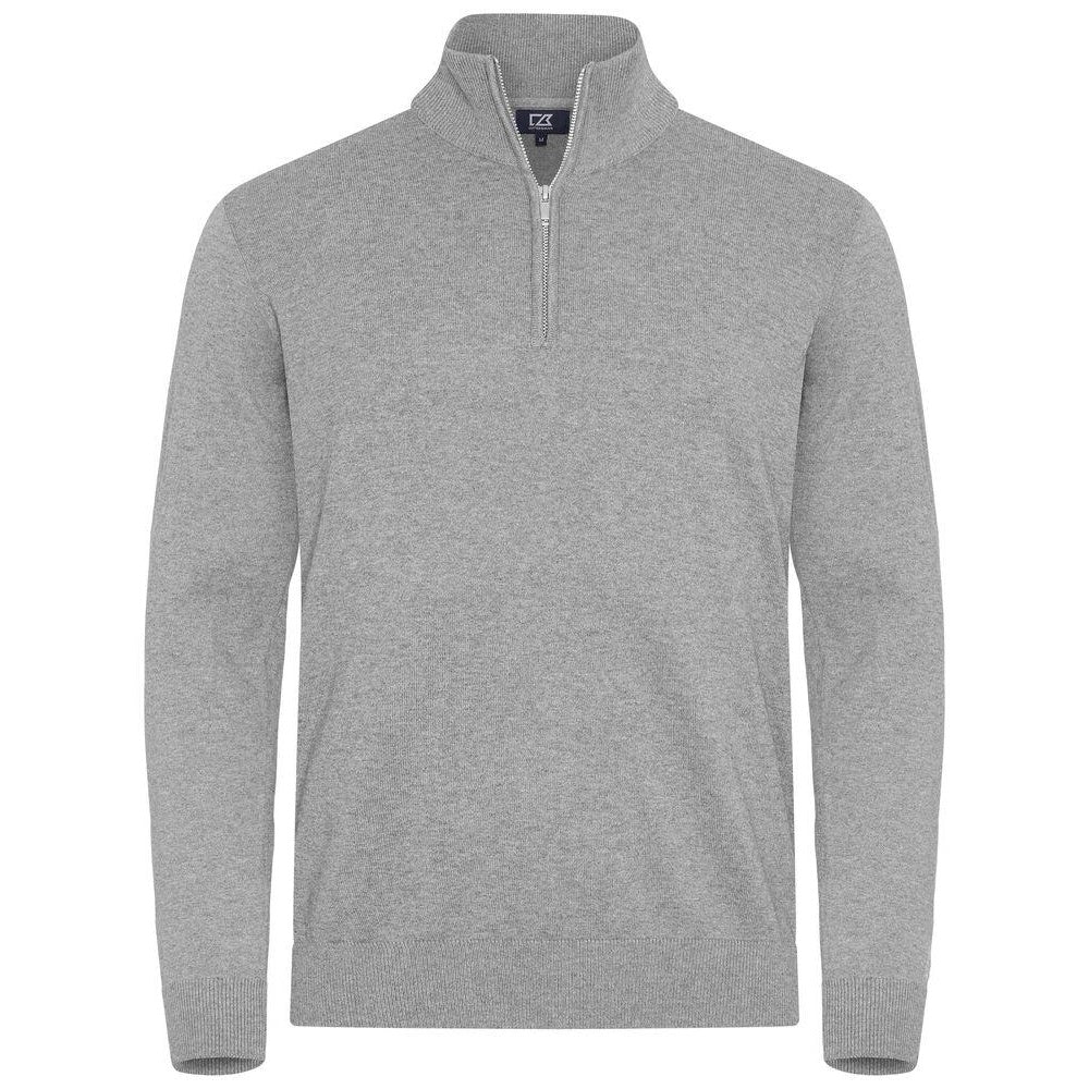 Grey Melange - Front - Cutter & Buck Mens Oakville Fleece Top