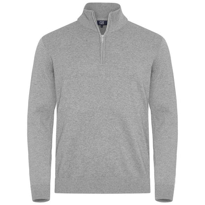 Grey Melange - Front - Cutter & Buck Mens Oakville Fleece Top