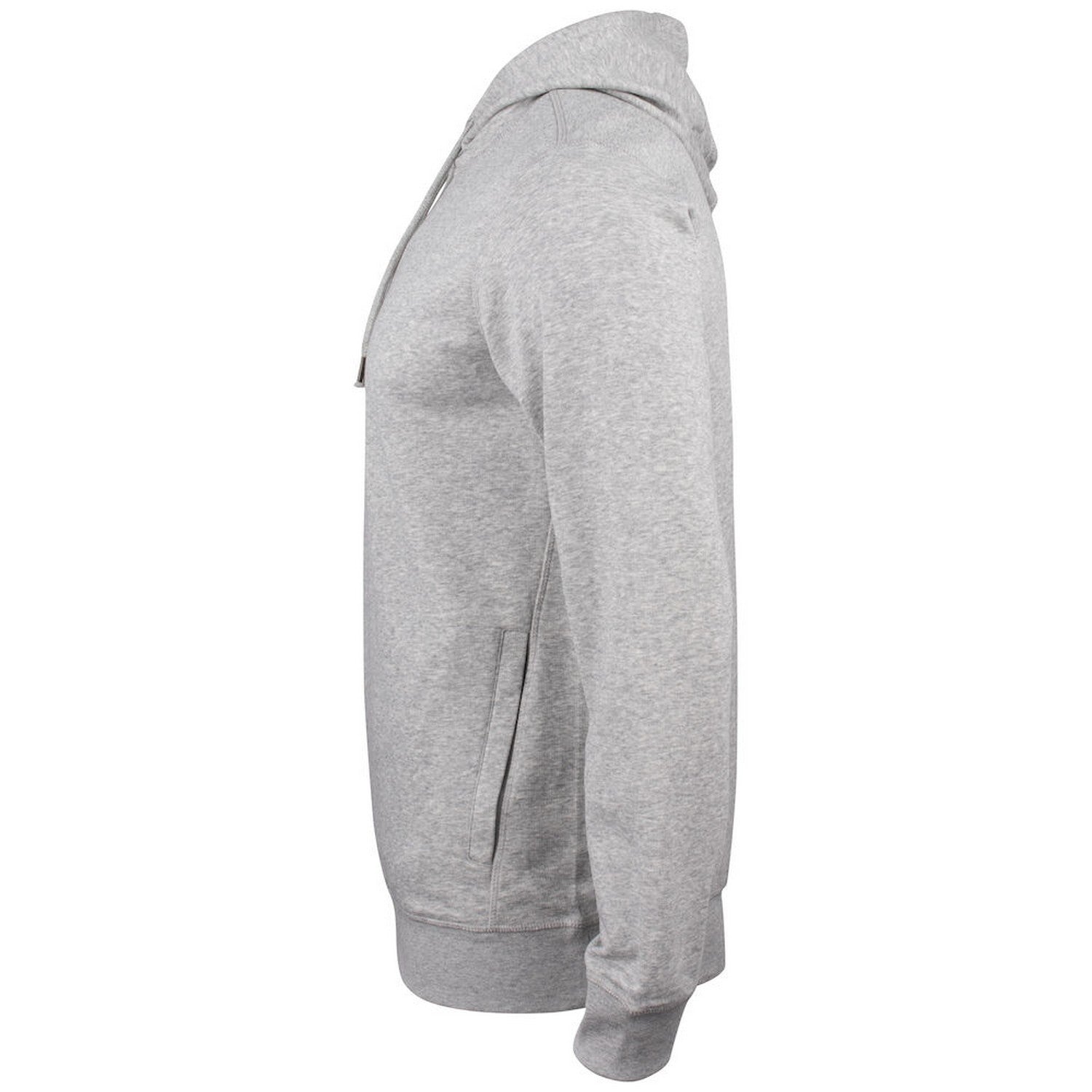 Grey Melange - Side - Clique Mens Premium Hoodie