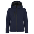 Dark Navy - Back - Clique Womens-Ladies Padded Soft Shell Jacket